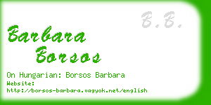barbara borsos business card